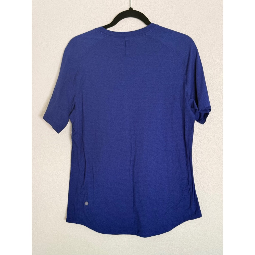 Lululemon Mens Dry Sense Short Sleeve Shirt Blue Heather Size M